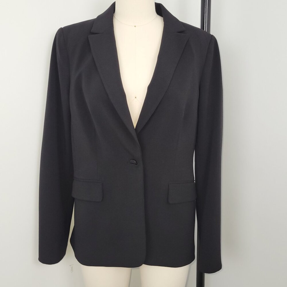 Calvin Klein One Button Tailored Black Blazer Classic Workwear